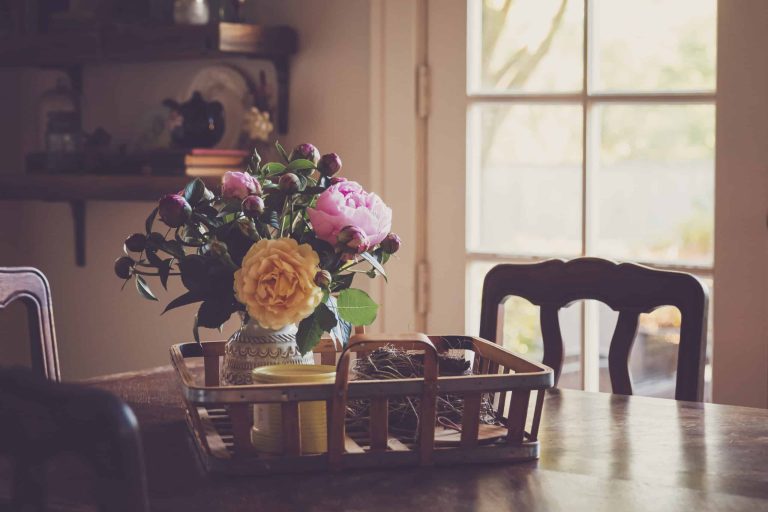 flowers on table time